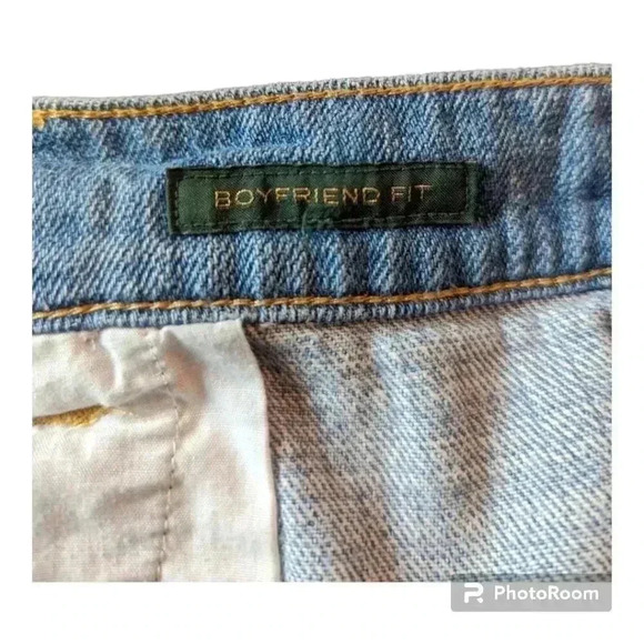 LRL Lauren Jeans Co. Women's Light Wash Cropped Boyfriend Fit Jeans, Size 16W - Picture 5 of 11